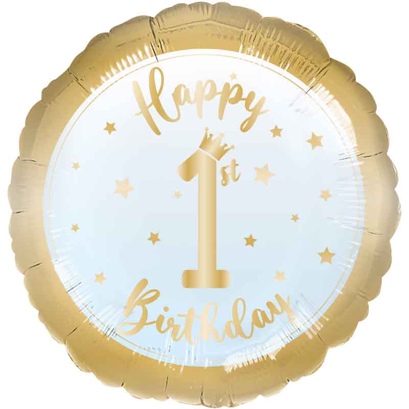 18in BOY 1ST BDAY FOIL BALLOON