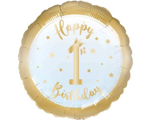 18in BOY 1ST BDAY FOIL BALLOON