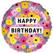 18in BIRTHDAY BOLD FLORAL FOIL BALLOON