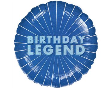 18in BIRTHDAY LEGEND HOLOGRAPHIC FOIL BALLOON