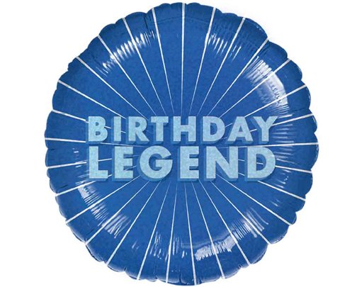 18in BIRTHDAY LEGEND HOLOGRAPHIC FOIL BALLOON