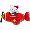37in HELLO KITTY RED AIRPLANE SHAPED FOIL BALLOON