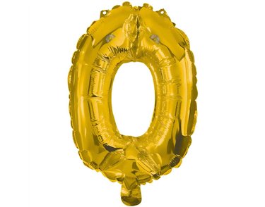 85cm NUMERAL 0 GOLD FOIL BALLOON