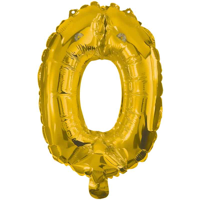 85cm NUMERAL 0 GOLD FOIL BALLOON