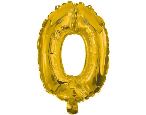 85cm NUMERAL 0 GOLD FOIL BALLOON