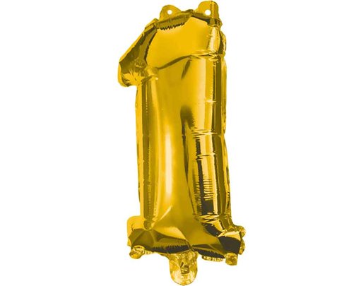 85cm NUMERAL 1 GOLD FOIL BALLOON
