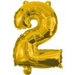 85cm NUMERAL 2 GOLD FOIL BALLOON
