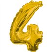 85cm NUMERAL 4 GOLD FOIL BALLOON