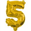 85cm NUMERAL 5 GOLD FOIL BALLOON
