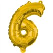 85cm NUMERAL 6 GOLD FOIL BALLOON