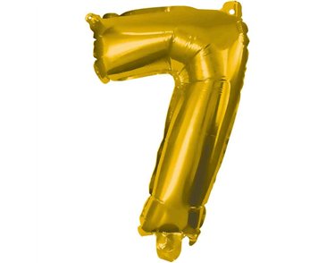 85cm NUMERAL 7 GOLD FOIL BALLOON