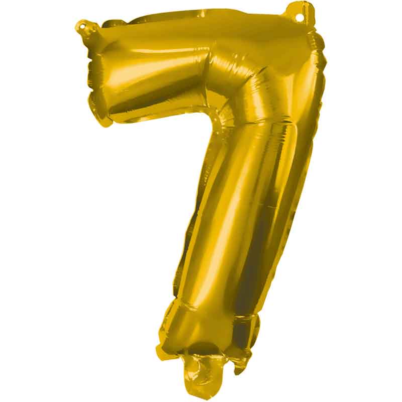 85cm NUMERAL 7 GOLD FOIL BALLOON