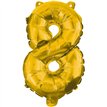 85cm NUMERAL 8 GOLD FOIL BALLOON