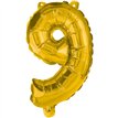 85cm NUMERAL 9 GOLD FOIL BALLOON