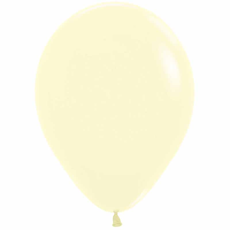 50PK 5in PASTEL MATTE YELLOW SEMPERTEX (20012389)