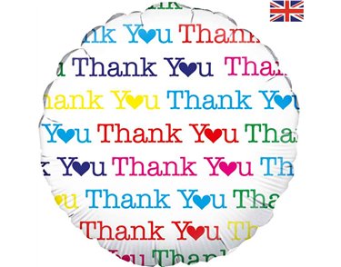 18in THANK YOU HEART FOIL BALLOON