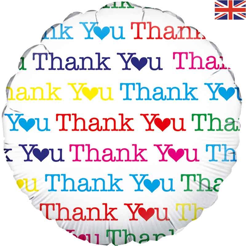 18in THANK YOU HEART FOIL BALLOON
