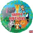 18in JUNGLE HAPPY BIRTHDAY FOIL BALLOON