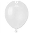 50PK 5in METALLIC WHITE GEMAR LATEX