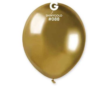 50PK 5in SHINY GOLD GEMAR LATEX