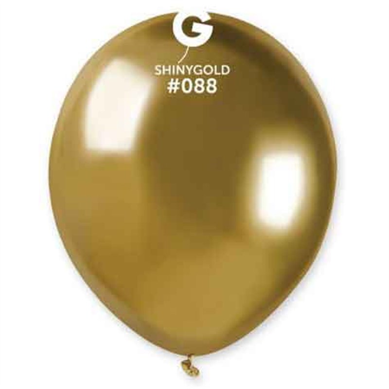 50PK 5in SHINY GOLD GEMAR LATEX