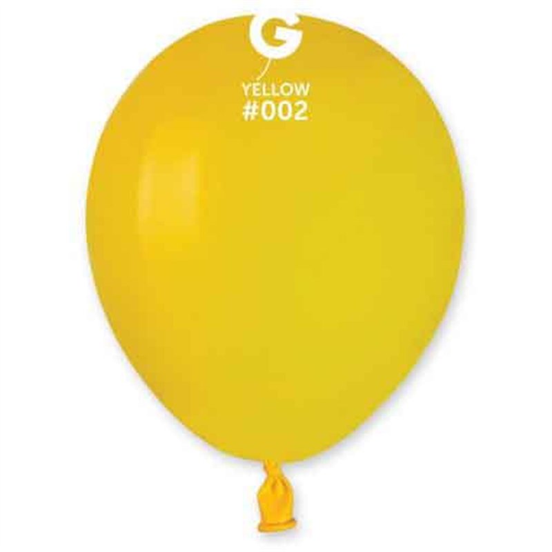 50PK 5in YELLOW GEMAR LATEX