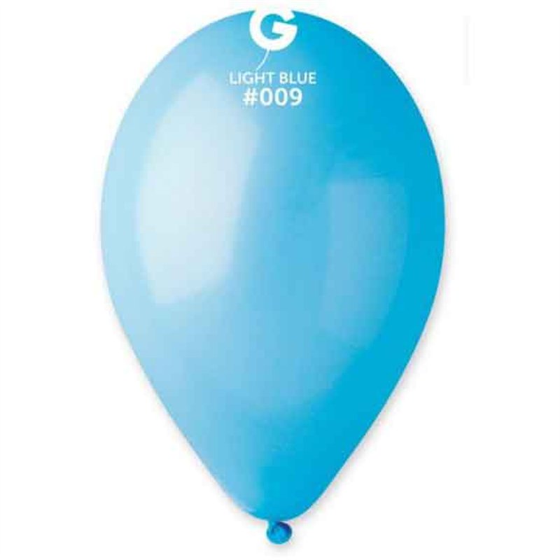 50PK 12in LIGHT BLUE GEMAR LATEX