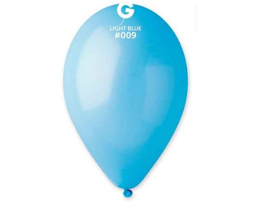 50PK 12in LIGHT BLUE GEMAR LATEX