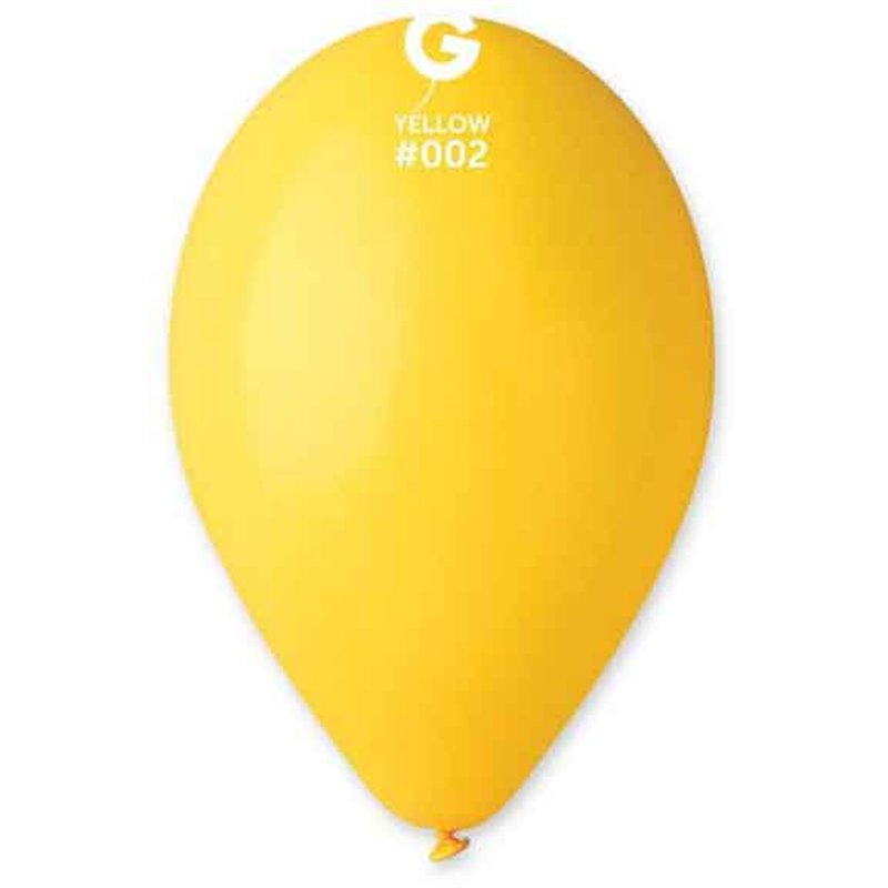 50PK 12in YELLOW GEMAR LATEX