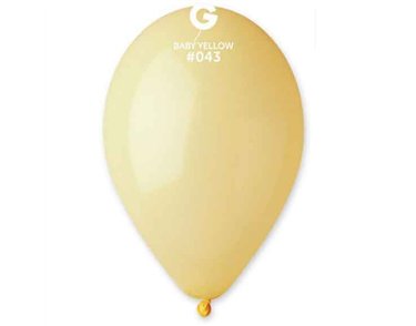 50PK 12in BABY YELLOW GEMAR LATEX