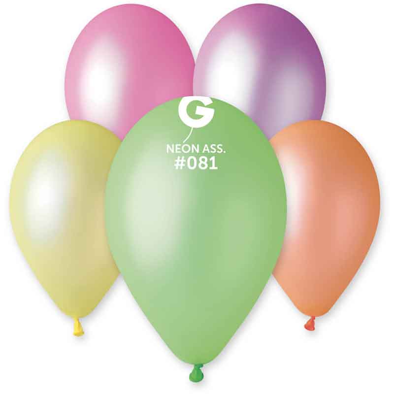 50PK 12in ASST NEON GEMAR LATEX