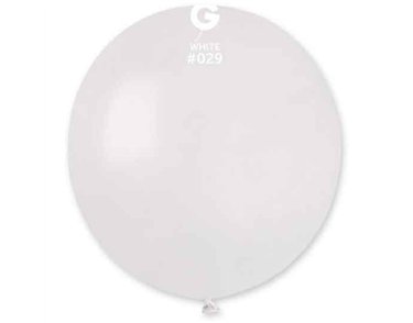 25PK 19in METALLIC WHITE GEMAR LATEX