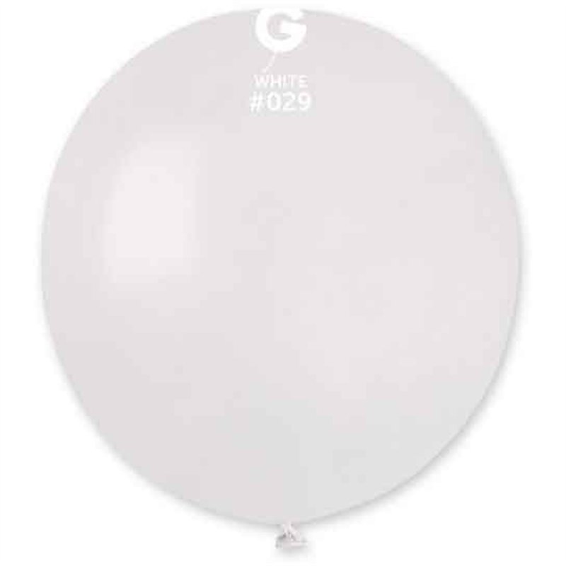 25PK 19in METALLIC WHITE GEMAR LATEX
