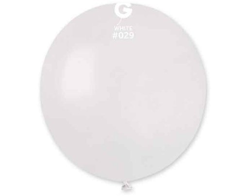 25PK 19in METALLIC WHITE GEMAR LATEX