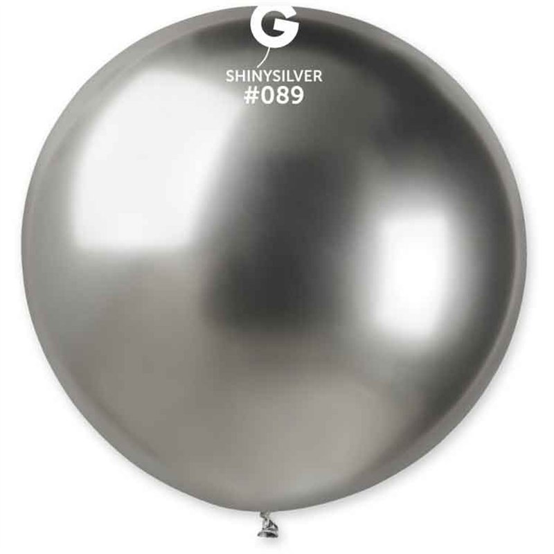 1PK 30in SHINY SILVER GEMAR LATEX