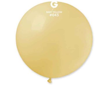 1PK 30in BABY YELLOW GEMAR LATEX
