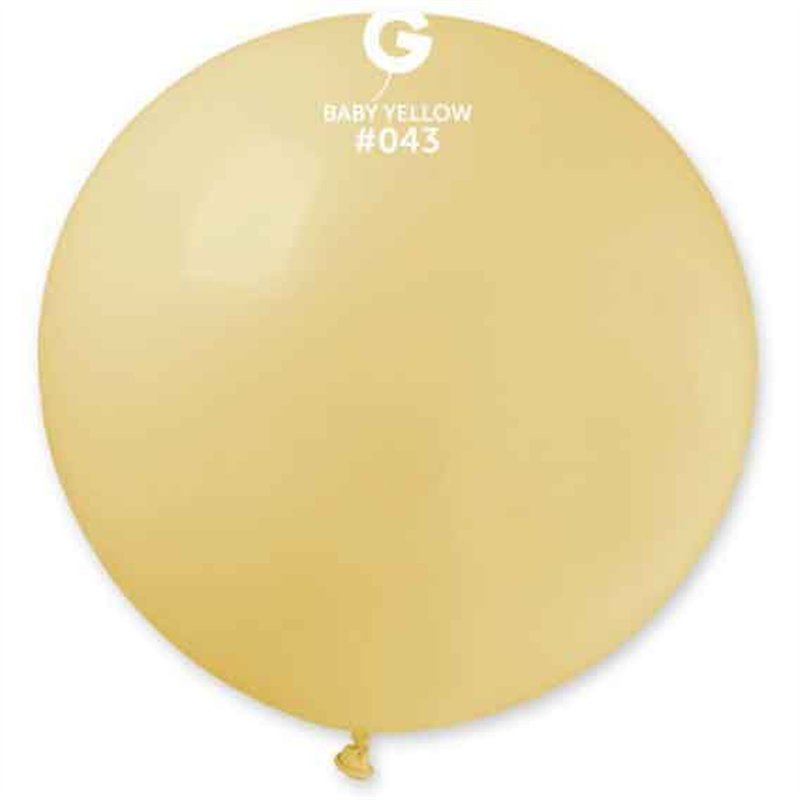 1PK 30in BABY YELLOW GEMAR LATEX