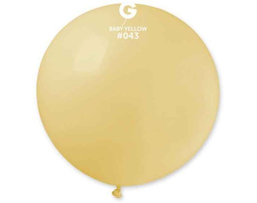 1PK 30in BABY YELLOW GEMAR LATEX