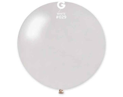 1PK 30in METALLIC WHITE GEMAR LATEX