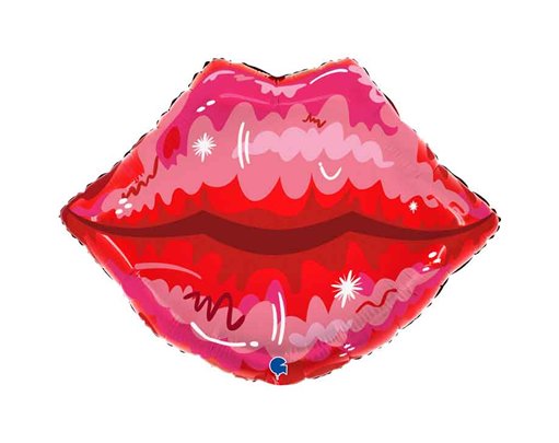 26in RED LIPS FOIL BALLOON