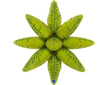 27in DECO-TROPICAL LEAVES AIR FILL FOIL BALLOON