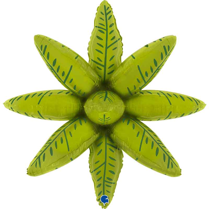 27in DECO-TROPICAL LEAVES AIR FILL FOIL BALLOON