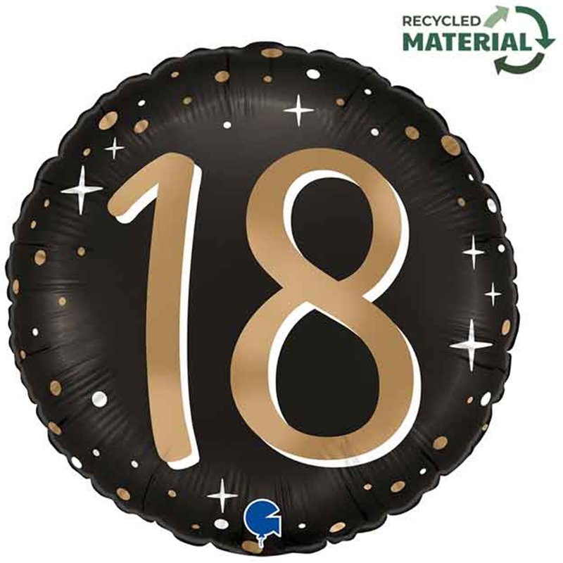 18in SPARKLING 18 FOIL BALLOON