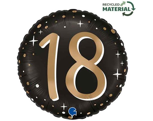 18in SPARKLING 18 FOIL BALLOON