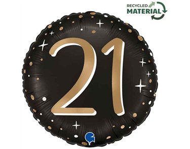18in SPARKLING 21 FOIL BALLOON