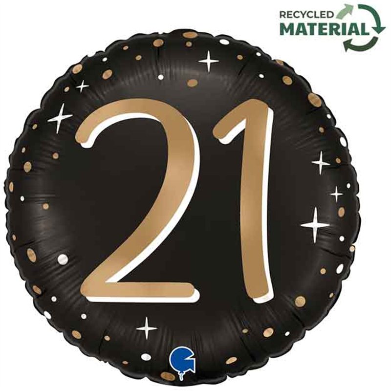 18in SPARKLING 21 FOIL BALLOON