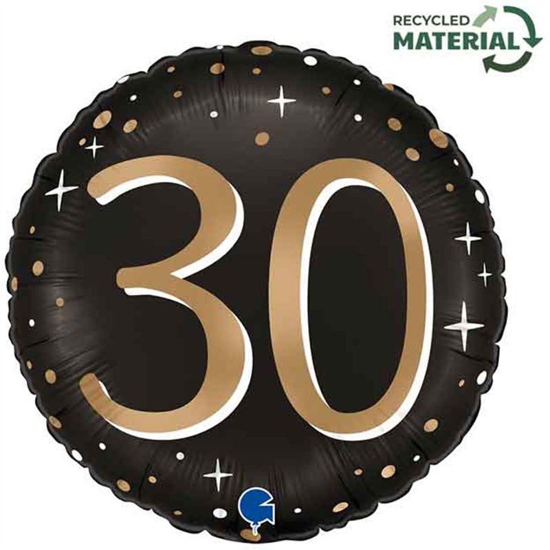 18in SPARKLING 30 FOIL BALLOON