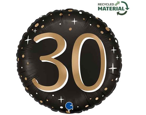 18in SPARKLING 30 FOIL BALLOON