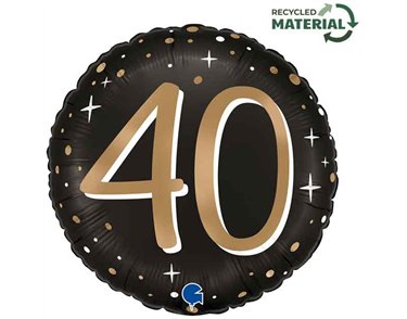 18in SPARKLING 40 FOIL BALLOON