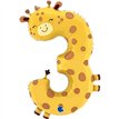 48in THE PUPPYLOONS NUMBER 3 GIRAFFE FOIL BALLOON
